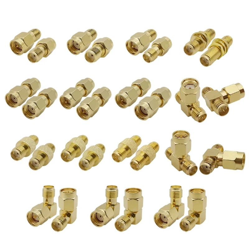 

15Pcs/lot SMA Connector SMA Male Female to RP SMA Male Female RF Adapter Converter Straight & Right Angle Wifi Antenna