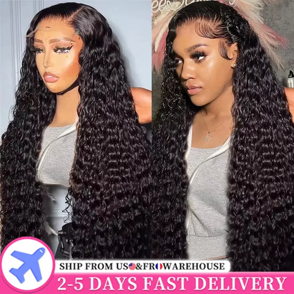 موجة عميقة الدانتيل الباروكة الأمامية 13x4 Hd الدانتيل الباروكة الأمامية مجعد الدانتيل الجبهة خصلات الشعر المستعار الإنسان للنساء شعر مستعار أمامي شعر برازيلي الإنسان #1