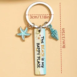 Llavero costero para gatos y perros: concha de estrella de mar