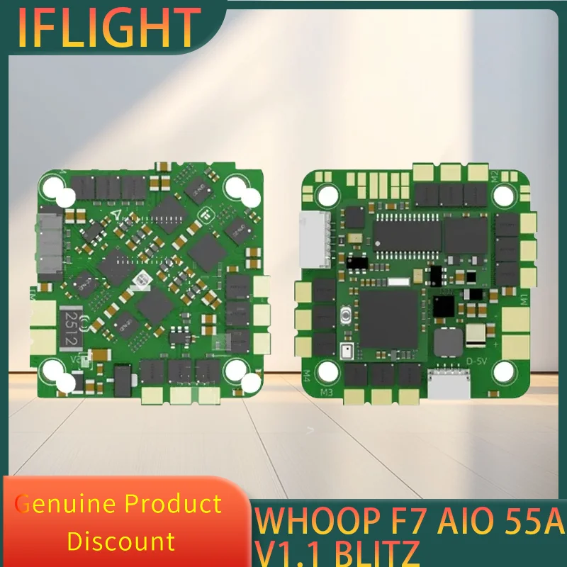 

IFlight BLITZ Whoop F7 2-6S 55A AIO V1.1 DJI O3 Board Flight Controller/ESC with 25.5*25.5mm Mounting Pattern for FPV Drone