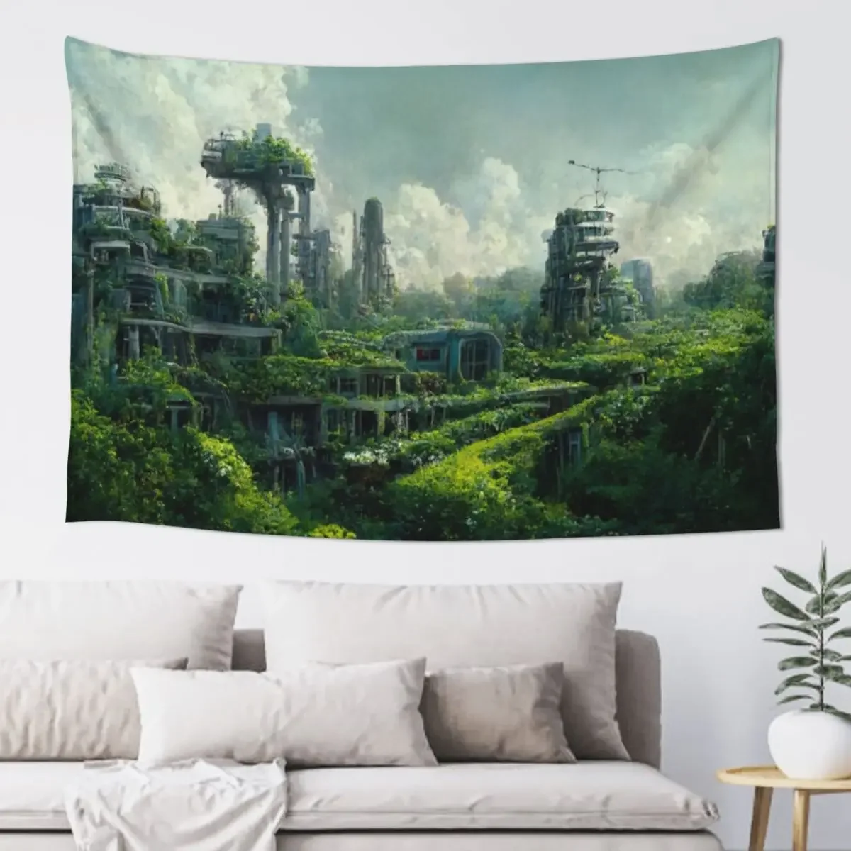 

Ruins of a Technologically Advanced Civilization Tapestry Decorative Wall Mural Bedrooms Decorations Outdoor Decor Tapestry