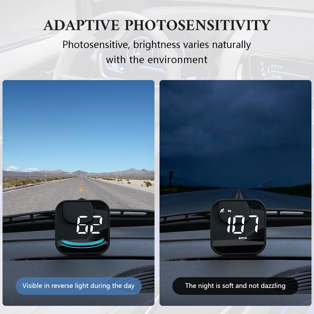 WYOBD G4 Head Up Display LED Auto  Speedometer Smart Digital Alarm Reminder GPS HUD Car  Accessories for All Car