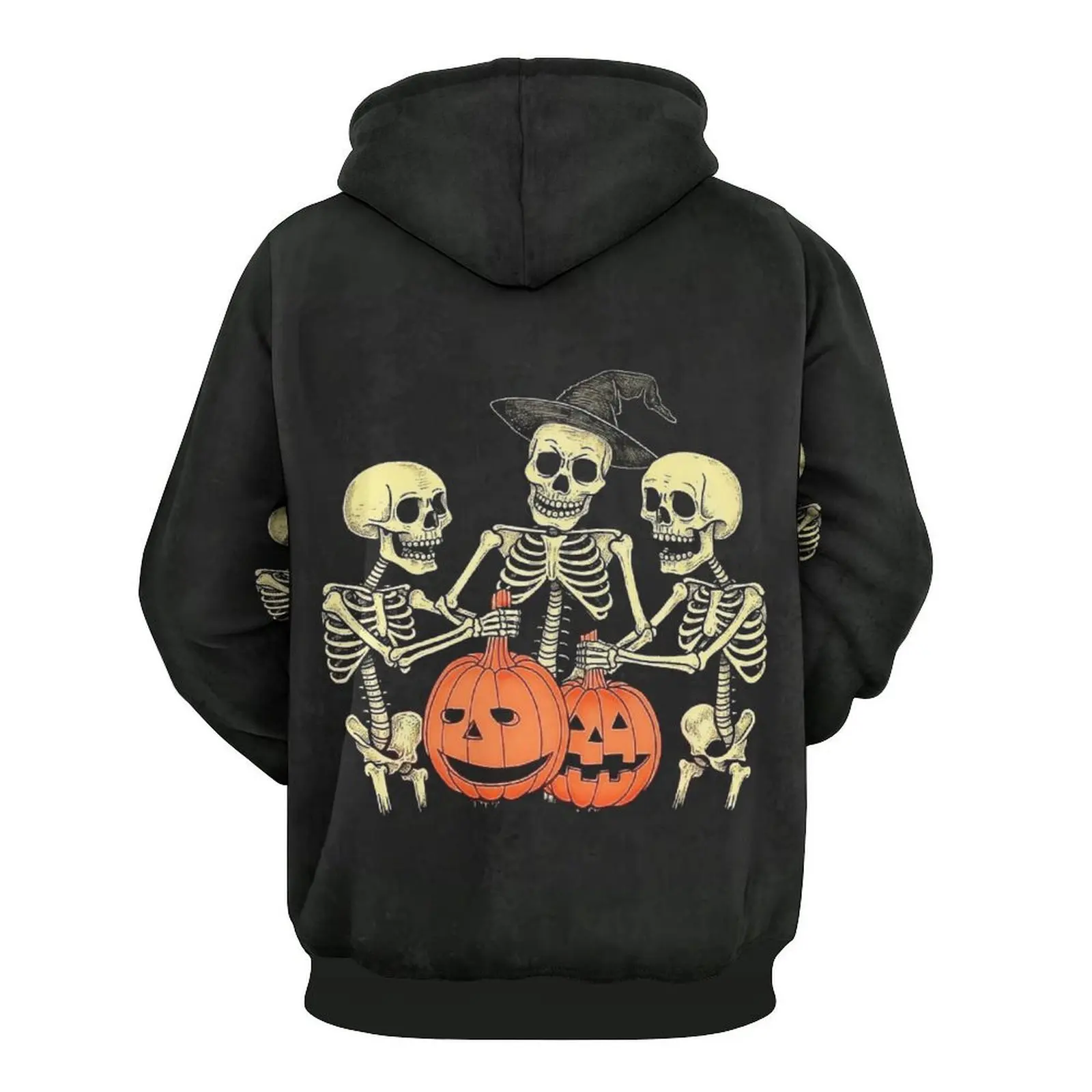 New 3D Printed Hoodies Fun Design Halloween Pumpkin Skull Men's Hoodie Fashion Sports Streetwear with Pocket Sweatshirt Pullover