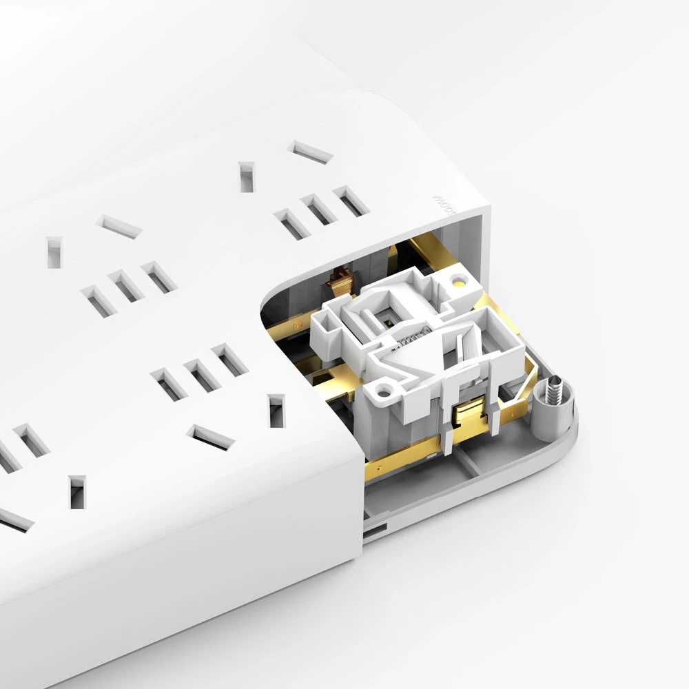 Xiaomi Mi mijia ciabatta 1.8m(5.9ft) 6 prese 10A 250V 2500W 3USB porta 5V 2.1A ricarica rapida protezione da sovraccarico di alta qualità
