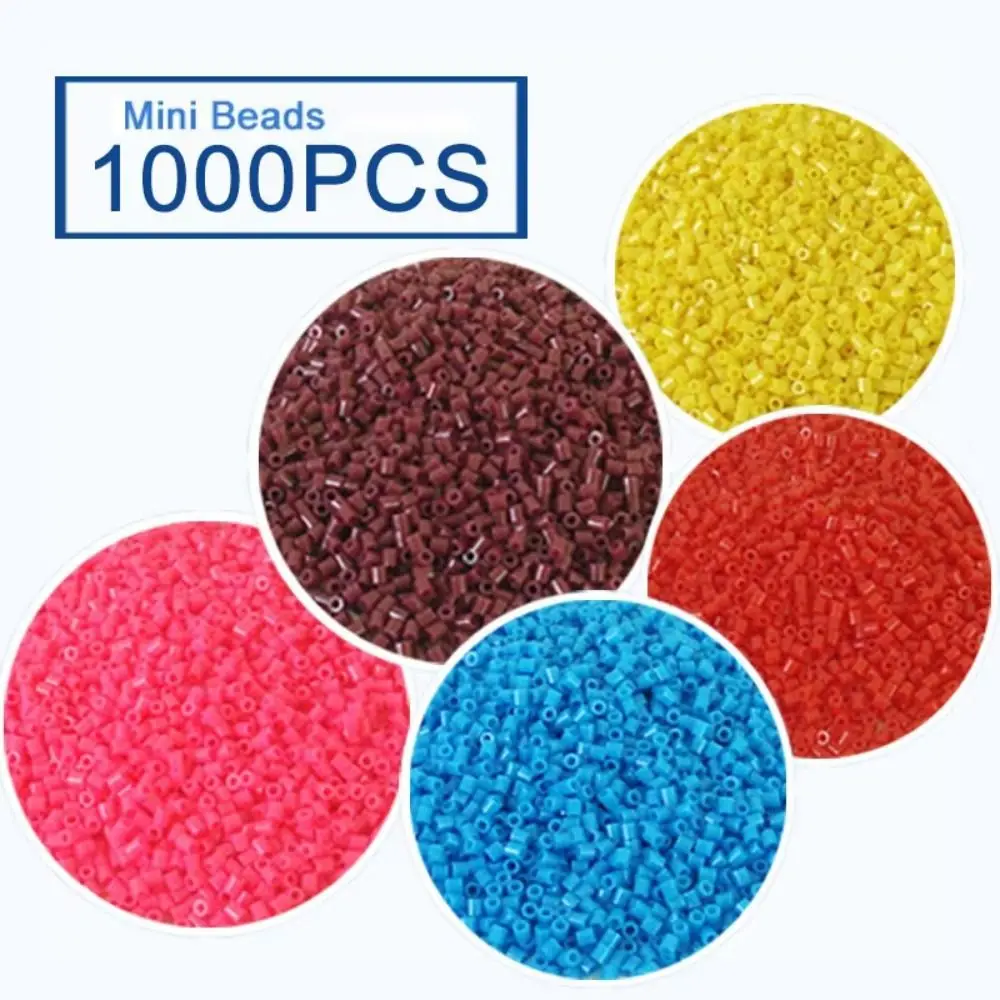 1000pcs 2.6mm Mini Perler Hama Beads Handmade Craft Miniature 3D Puzzle Beads Premium Small Bean DIY Toy Beads Educational Toys