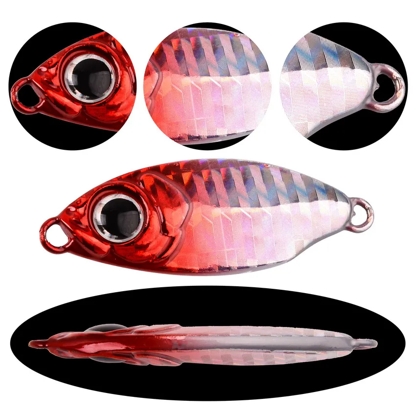 Metal Jig Fishing Lure Slow pitch Jigs Leaf 10G 15G 20G 25G Shore Cast Spoon Bass Fishing Bait Trout Saltwater Jigging Lures