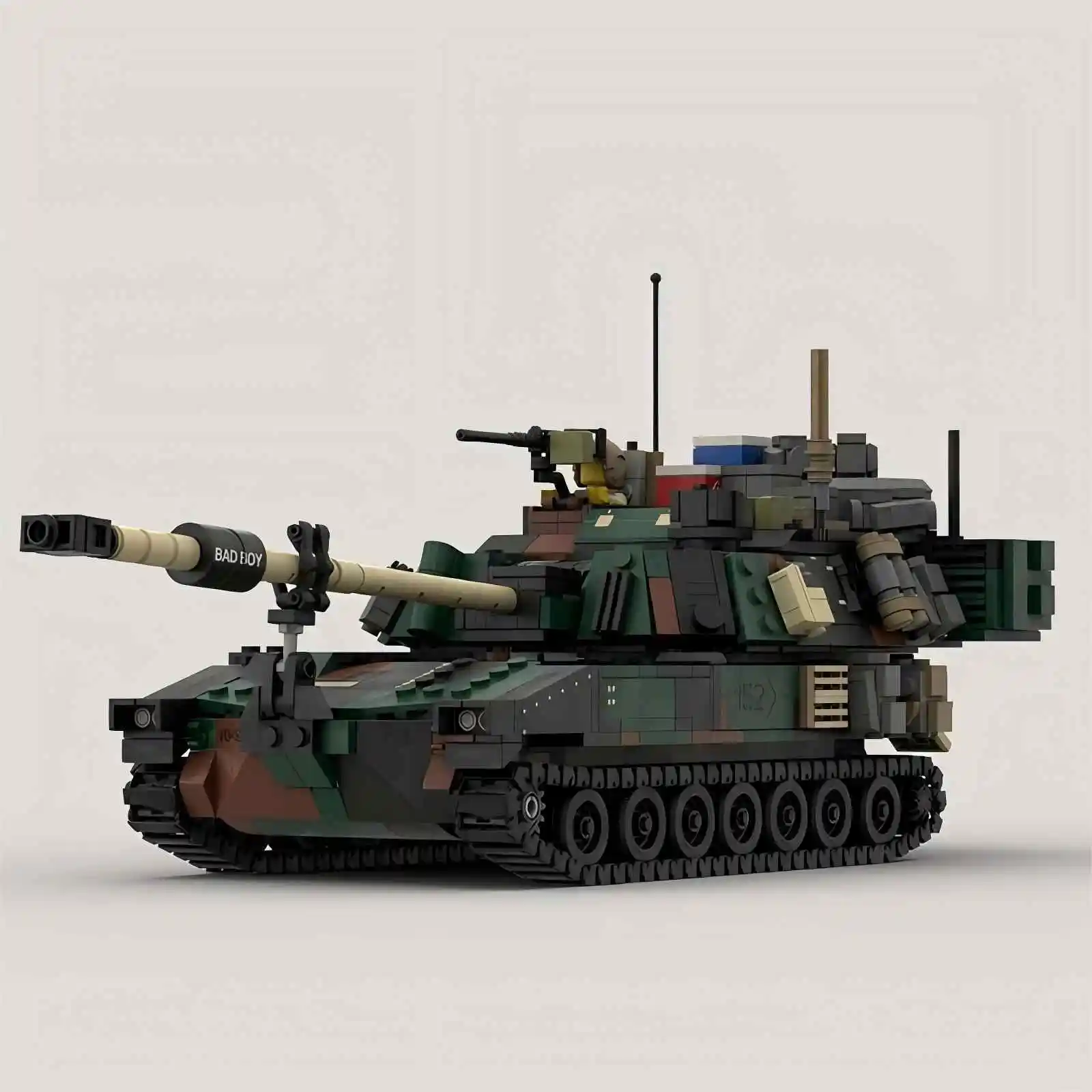 MOC-171816 M109 Tank Jagdpanther Military Series Puzzle Boys Plug-in Small Particle Building Block Toys Gifts