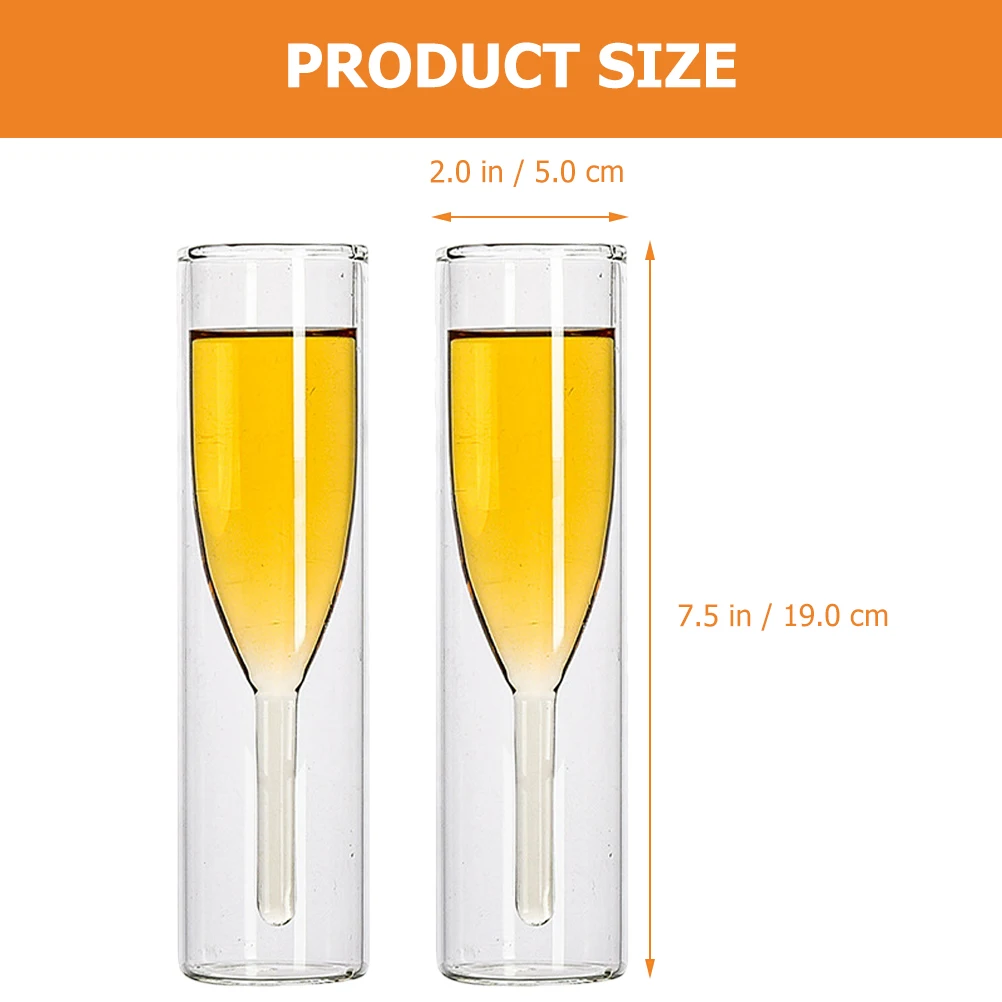 

2Pcs 100ml Multi-Function Wine Glasses Premium Material Stemless Party Favor Bar Accessory for Home Decor