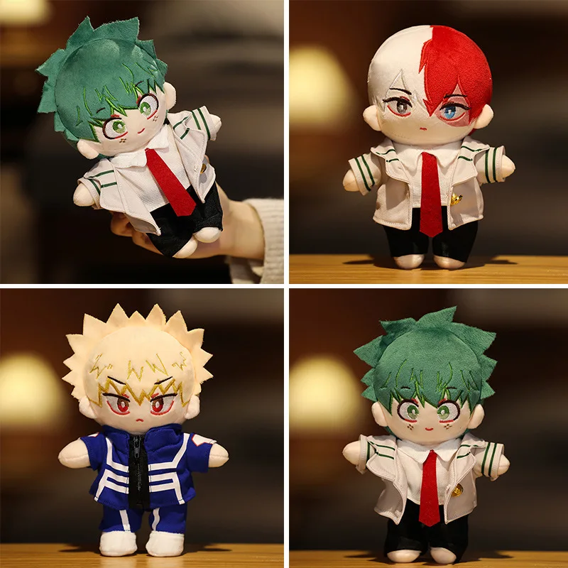 20cm Cartoon Anime My Hero Academia Plushie Dolls Midoriya Izuku Bakugou Katsuki Todoroki Shouto Stuffed Soft Toys Kawaii Gifts