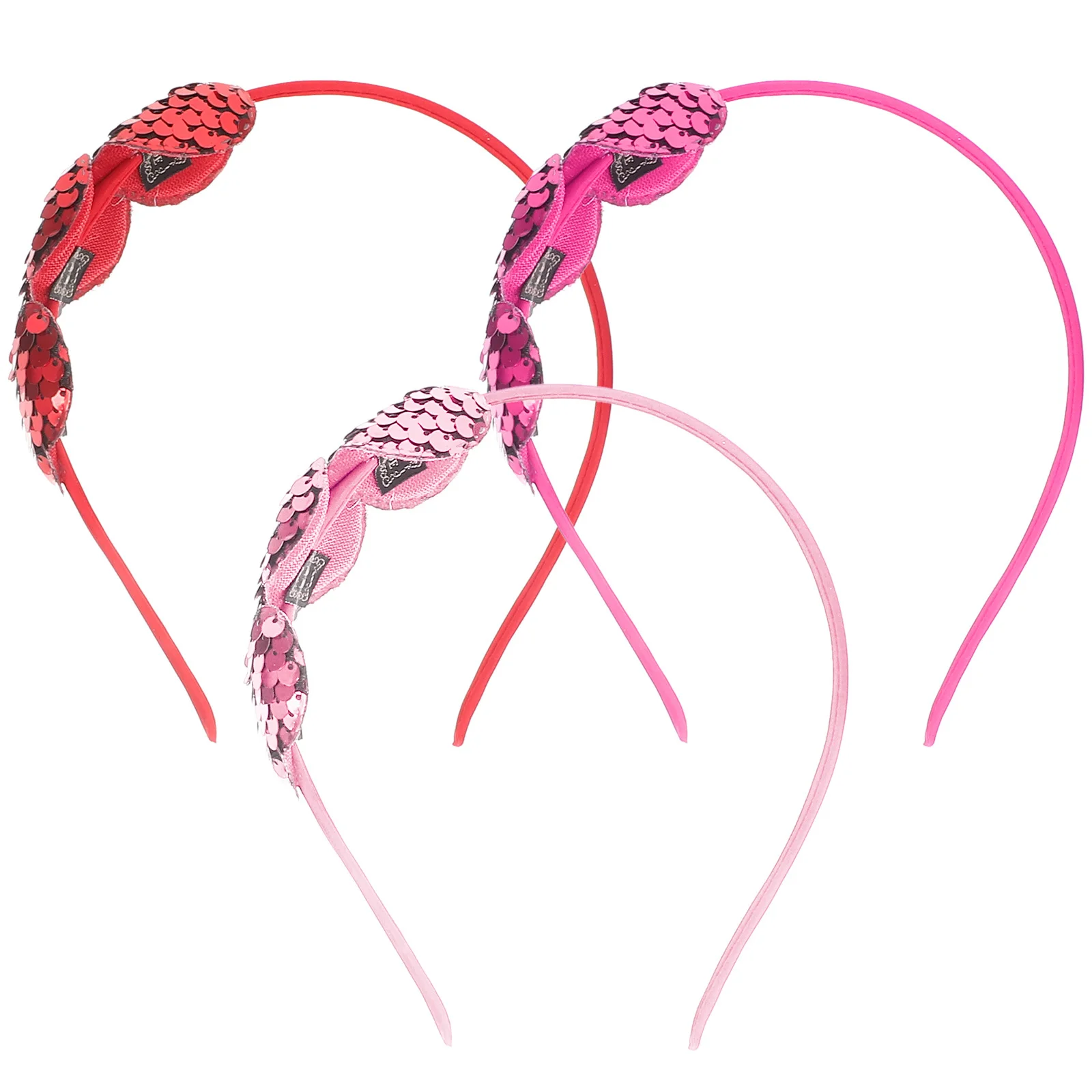 

3Pcs Heart Hair Bands Valentines Day Glitter Headbands Party Wedding Birthday Accessories Cute Hair Decorations