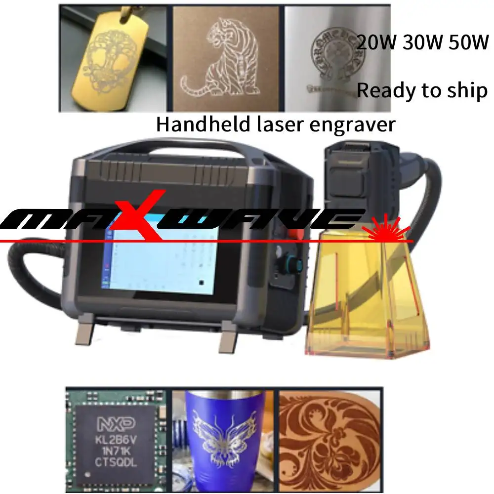 

Portable Fiber Laser Engraver and Marking Machine 20W/30W Small Laser Marking Machine for Plastic metal wood Tire Rearmirror