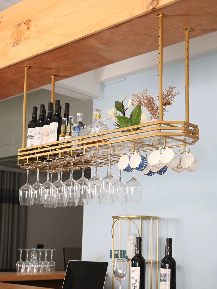 

Red wine glass rack, light luxury high-end goblet hanger, upside-down red wine rack, hanging cup rack, storage rack