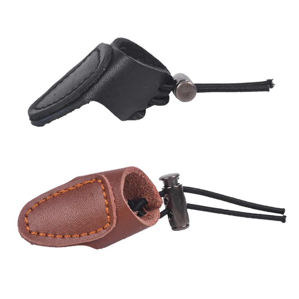 قوس منحني السهم إصبع تلميح حامي استبدال لينة جلد البقر الرماية الإبهام الدائري تبويب الصيد الملحقات