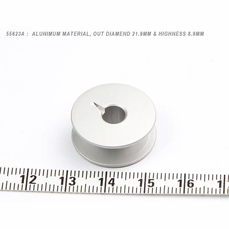 25Pcs 55623 Steel Bobbin with Slot for Industrial Sewing Machine Iron Thread Spool for JUKI DDL-8700 Jack Brother 21.9x8.9mm
