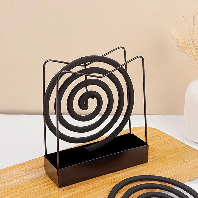 Iron Mosquito Coil Holder Incense Holders Coil Incense Burner Frame Modern Repellent Incense Rack For Household Bedroom Patio