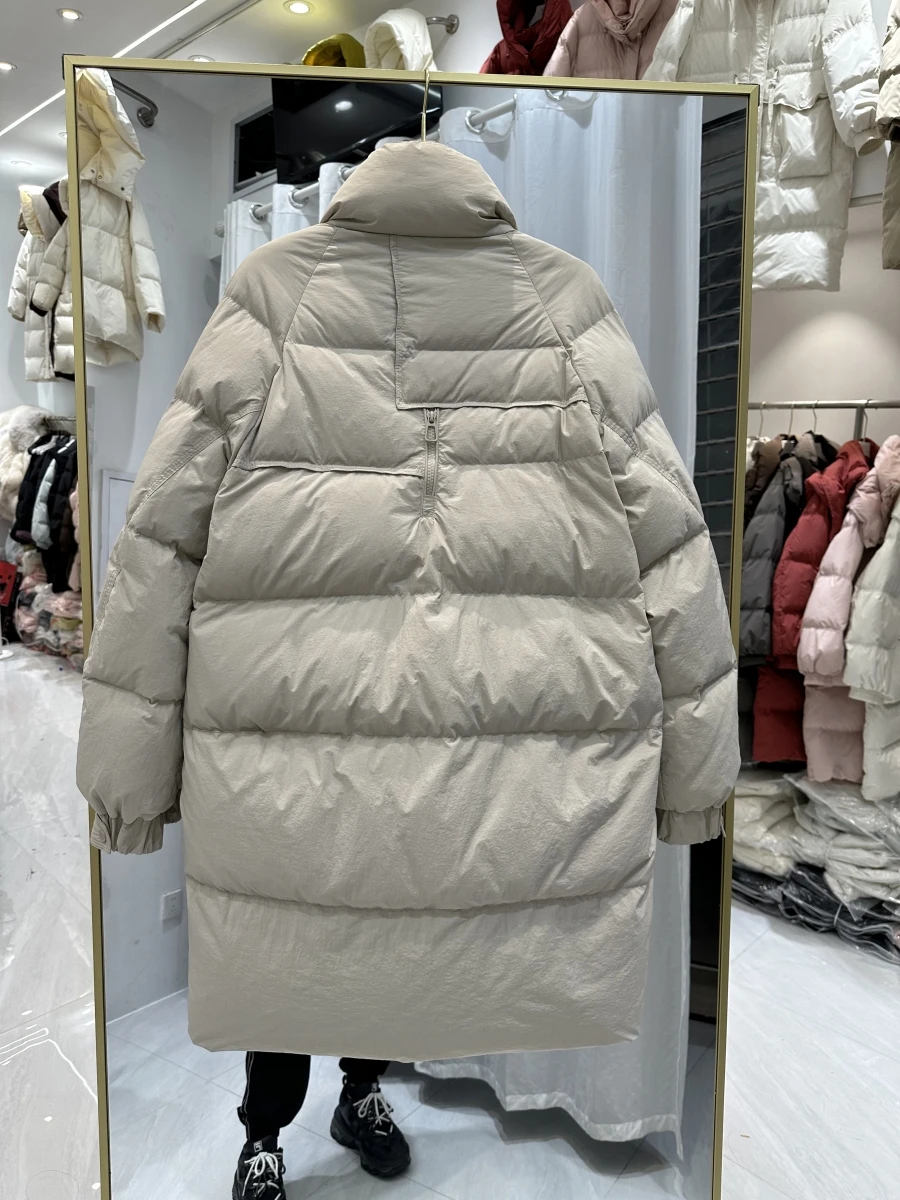 Winter New Women's Down Jacket Loose Commuting Windproof Stand Collar Straight Tube Parkas Down Jacket