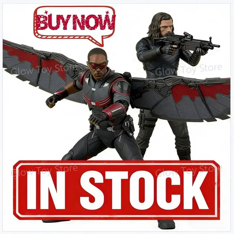 

HOT SALE IN STOCK S.H.Figuarts Avengers Infinity War Falcon Winter Soldier America Anime Action Figures Toys for Boys Christmas