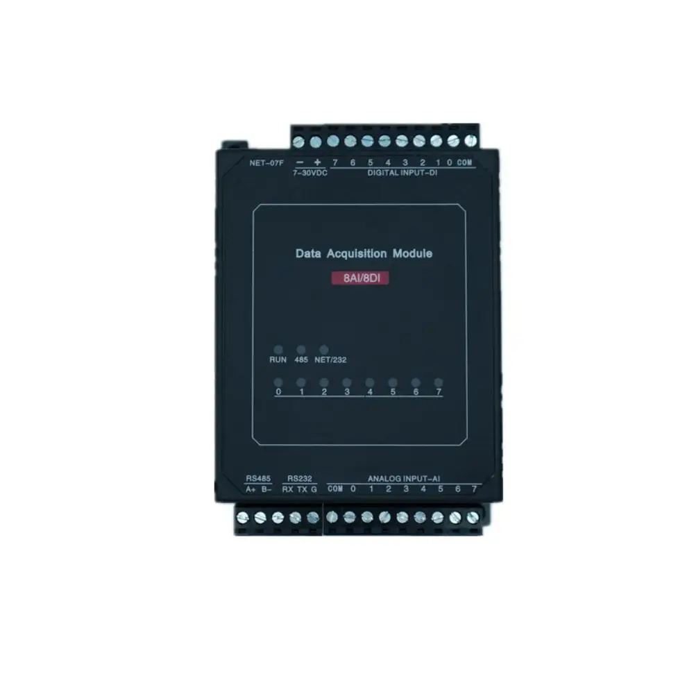 

RTU-307F 8AI 8DI analog input switch acquisition module Modbus RTU IO module PLC expansion