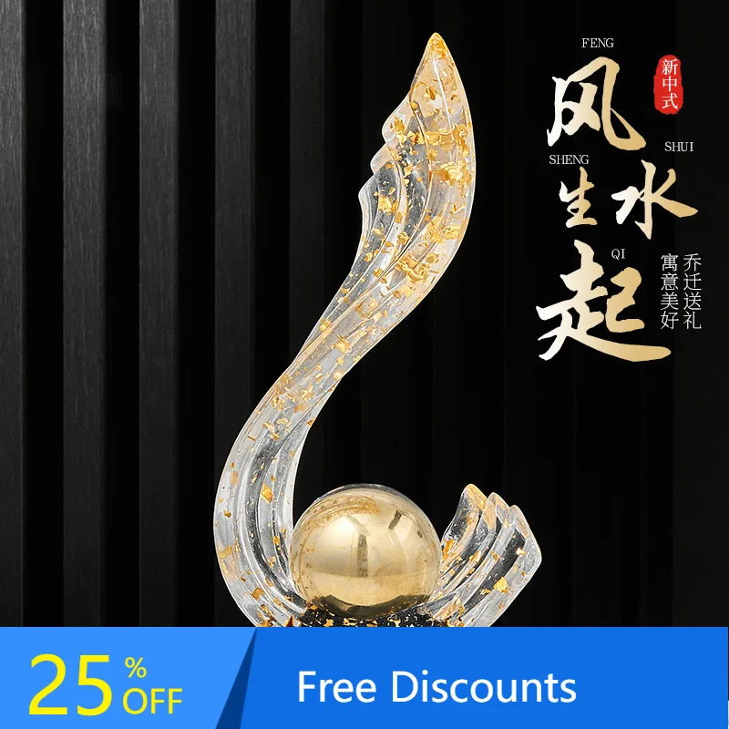 

ZK New Chinese Style Ornament Office Living Room Entrance Wine Cabinet TV Cabinet Decoration