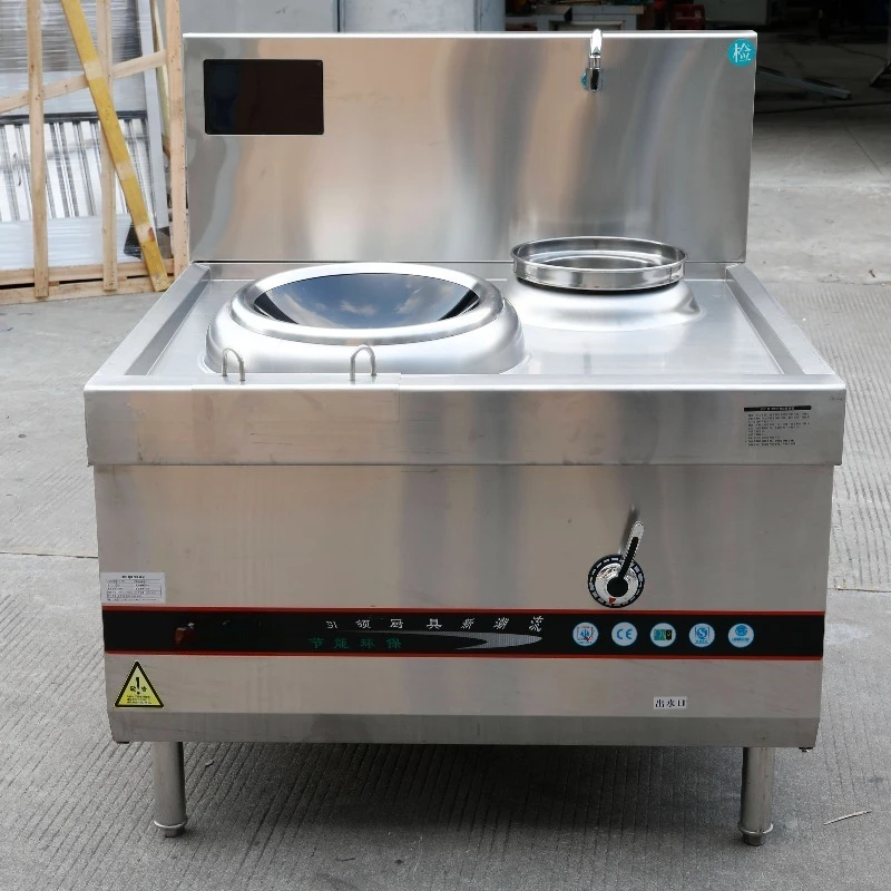 Industrial Kitchen Commercial Electric Induction Wok Cooker Burner Stove Chinese Range for Restaurant Cooking Machine Custom