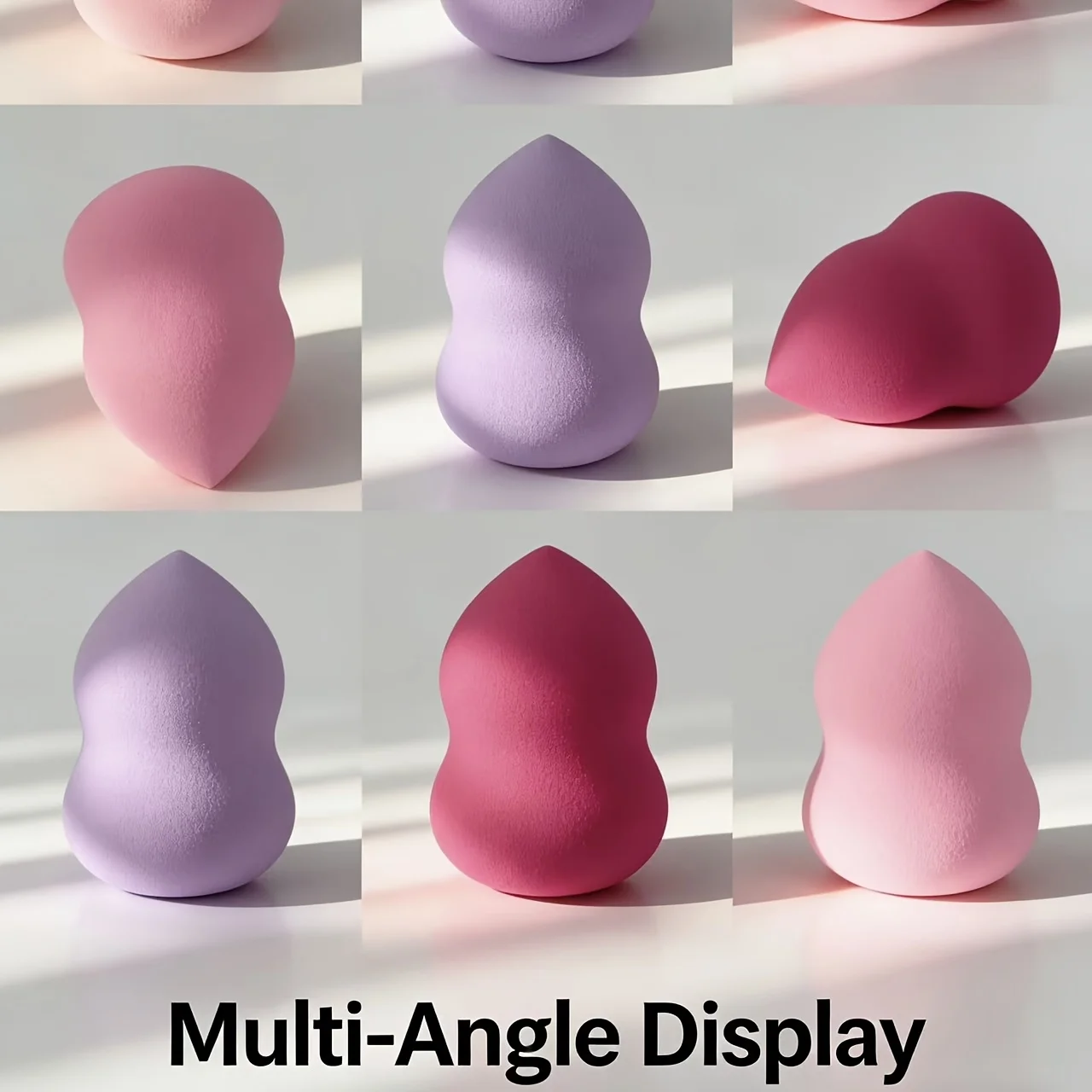 4 pieces packaged in a box – gourd powder puff cosmetic sponge, does not clog powder, doesn’t absorb powder, suitable for both d
