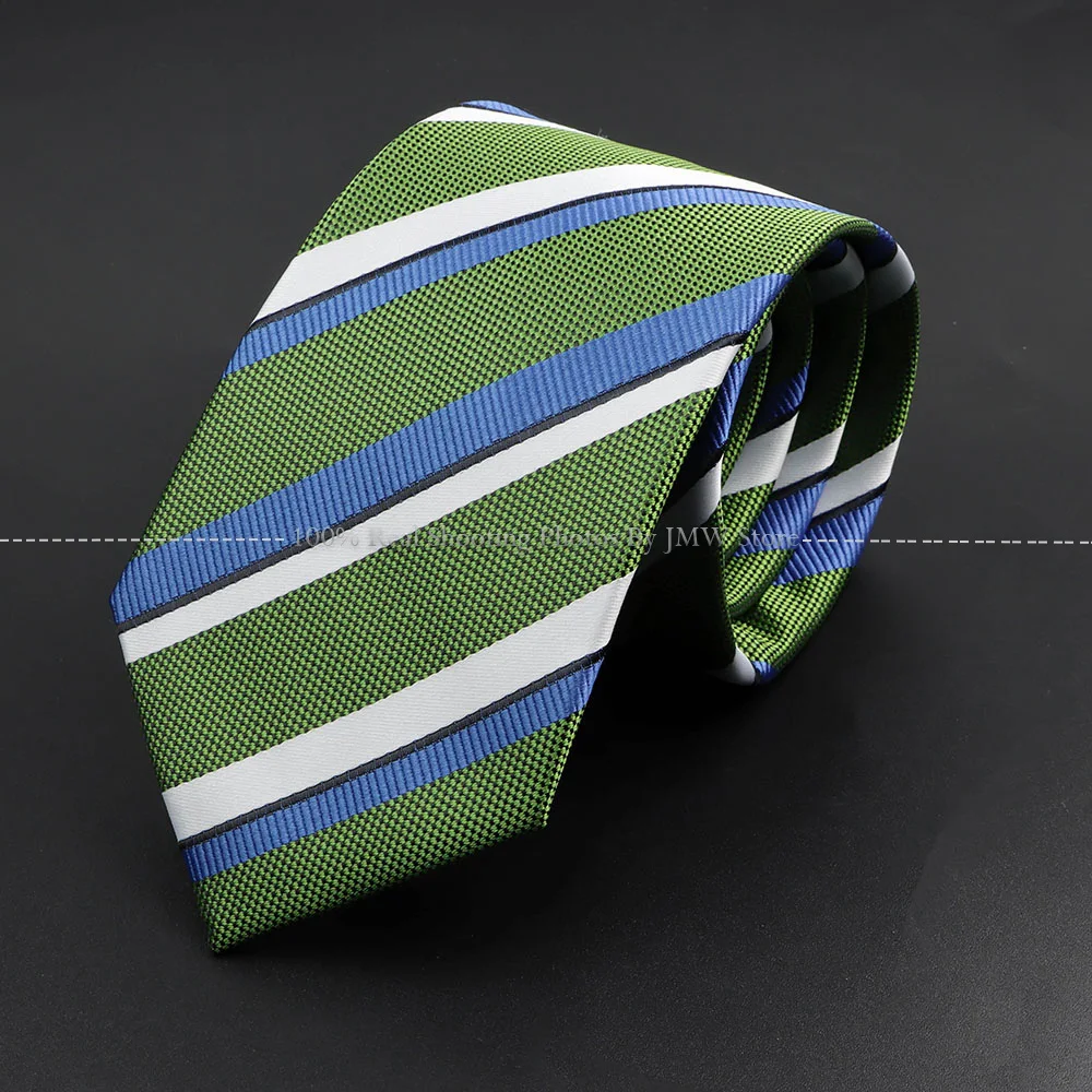 Новый мужской галстук в классическую полоску жаккардовый красный шалфейный зеленый коричневый розовый галстук повседневная одежда галстук свадебное платье аксессуары подарок