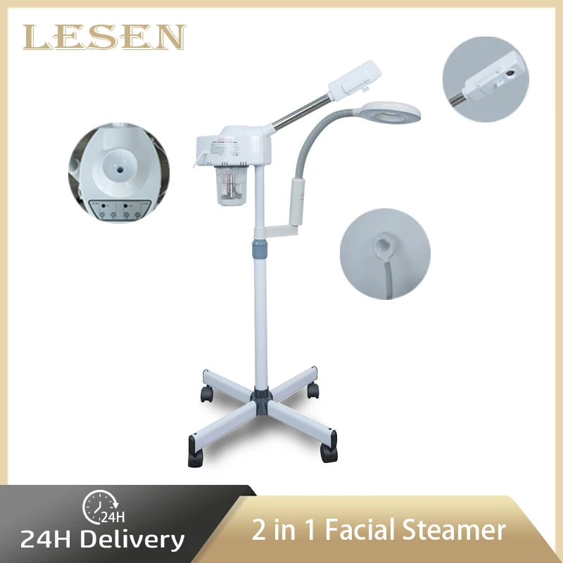 

LESEN 2 in 1 Facial Steamer spa Hot Facial Steamer Warm Mist for Face Deep Cleaning Steam Machine Skin Moisturizer skin care