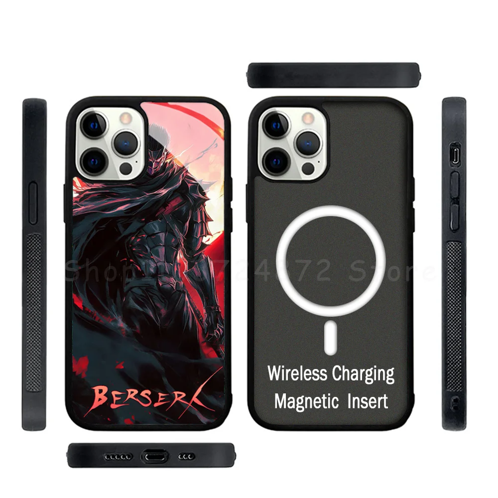 Berserk Phone Case Strong Magnetic For IPhone 15 14 13 Pro Max Alex Mirror For Magsafe Wireless Charging Cover