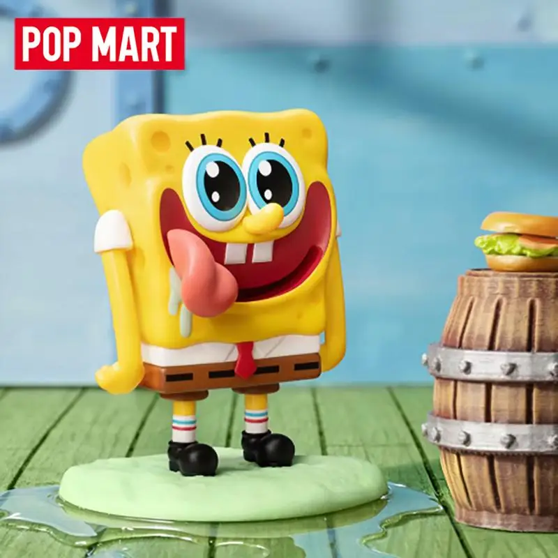POP MART Spongebob That Doesn't Make Sense Serie Überraschungsbox Mystery Box Spielzeug Kawaii Ornamente Figuren Heimdekoration Tischmodell