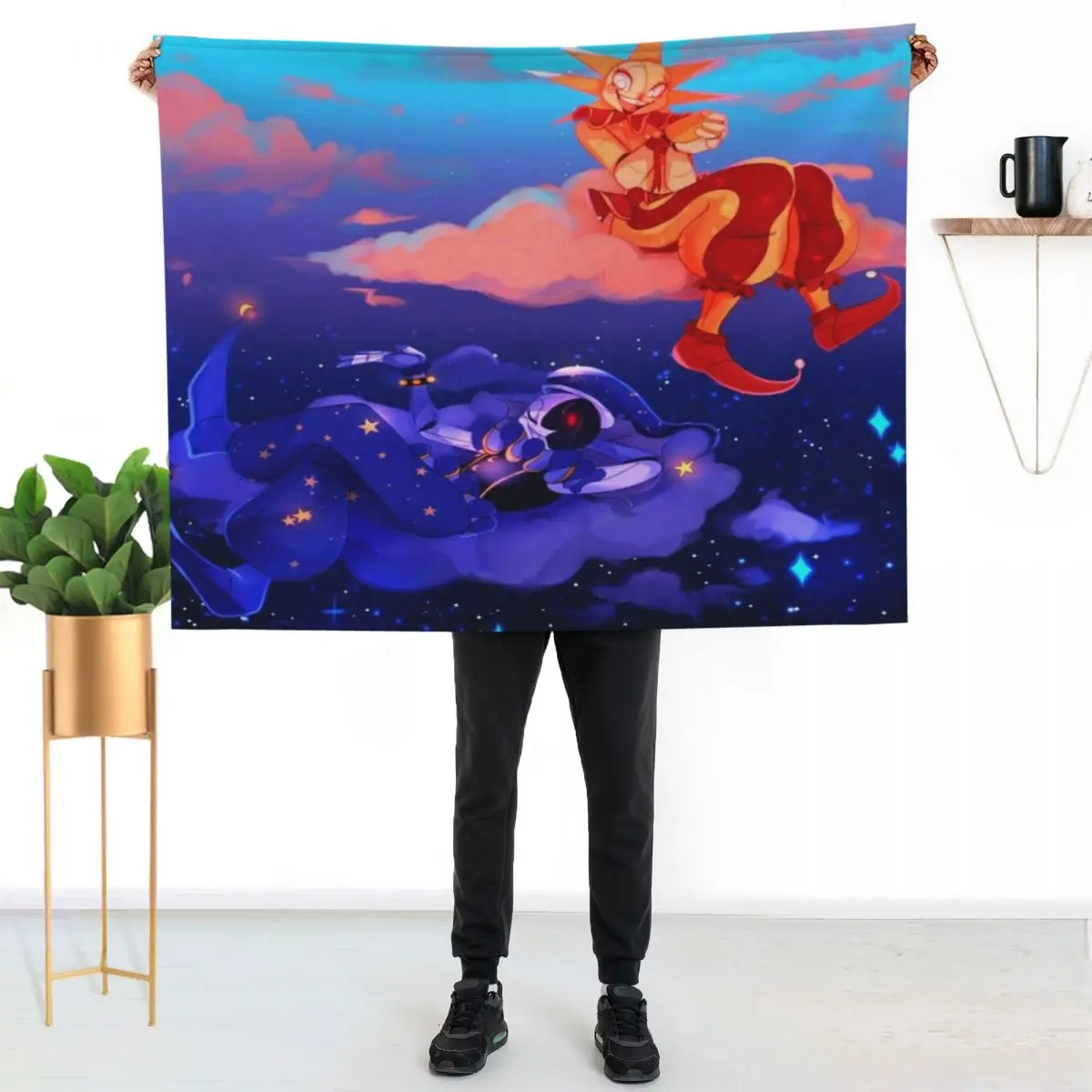 sundrop and moondrop Throw Blanket Decorative Sofas Cute Polar Decorative Throw Blankets For Baby Soft Big Blankets