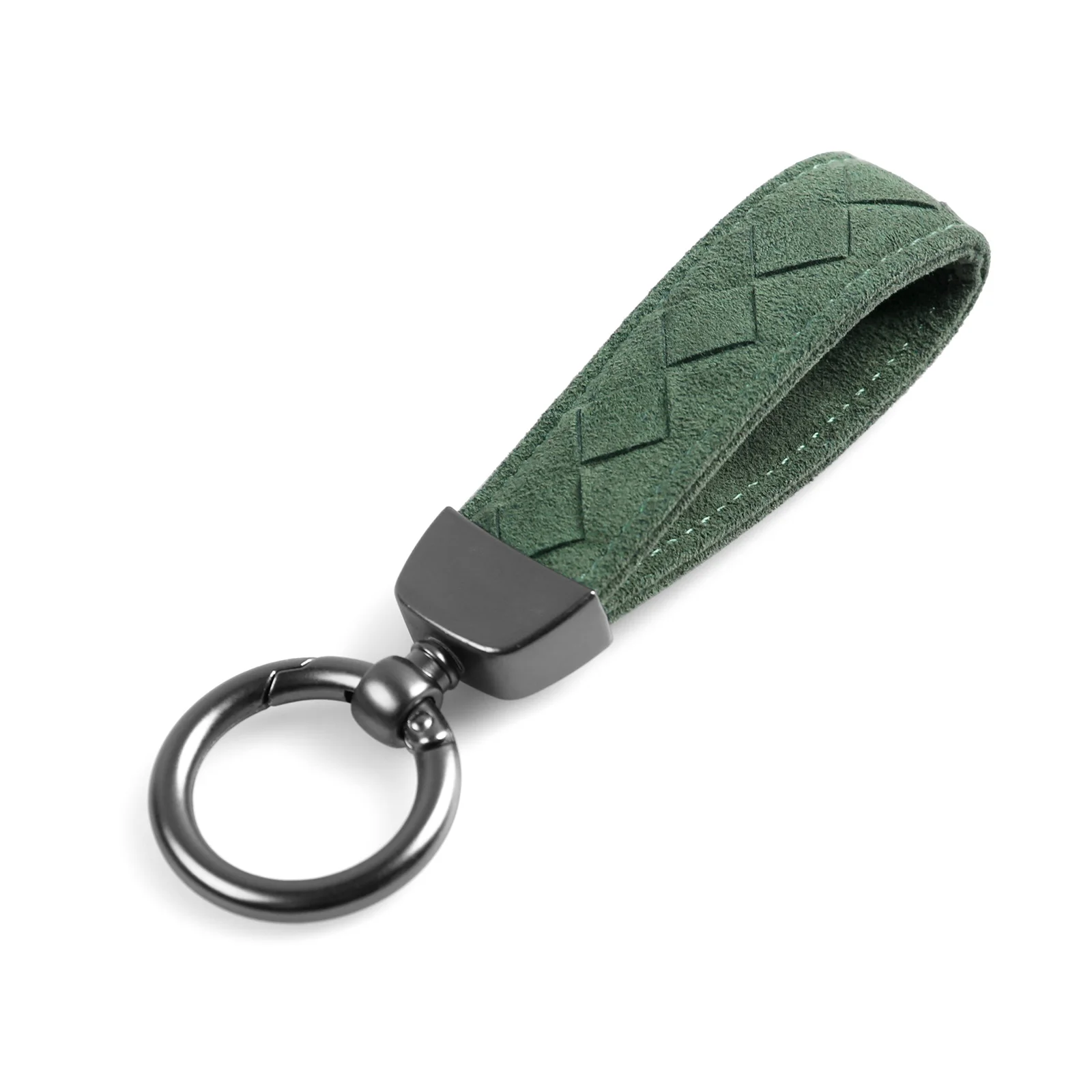 Alfanxi Auto Schlüssel Ring, Auto Keychain Clip Italien Alcantara Material Universal Schlüssel Kette