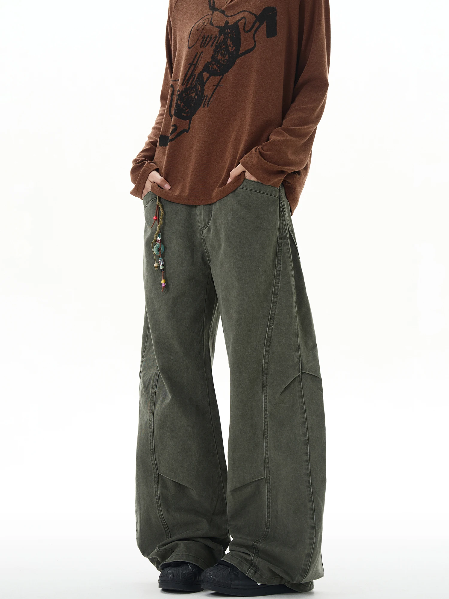 

Thumpup, американский ретро-дизайн, рабочие брюки с ножом, свободные повседневные деконструированные широкие брюки, повседневные брюки