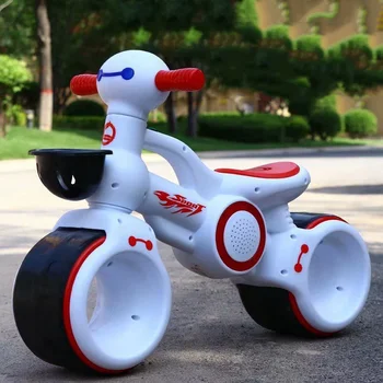 Baby Balance Bike Children LED Light Music Walker Toddler Bike Kids Push Scooter Outdoor Ride On Toys Kids Gift