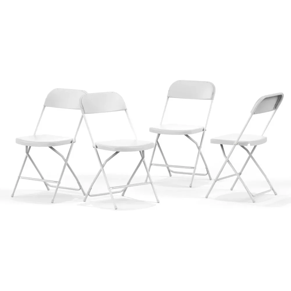 

4 Pack Foldable Folding Chairs Plastic Outdoor/Indoor 650LB Weight Limit