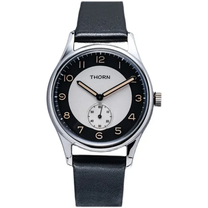 

THORN 37.8MM Watch For Man Sterile Dial Retro Watch Luminous Hand Clock For Man Quartz Stainless Steel Tribute Retro Men Watch