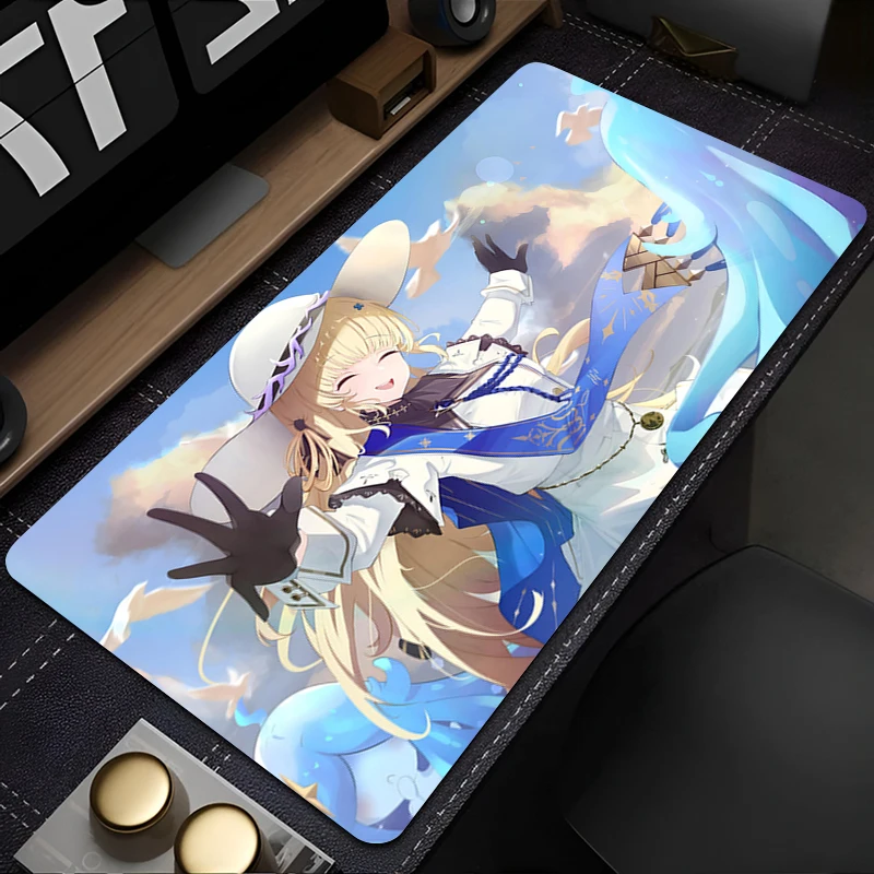 Mouse Pad Computer Anime Girl Mousepad Laptop Wuthering Waves Keyboard Pad PC Kawaii Phoebe Extended Desk Mat HD Cute Mouse Mat