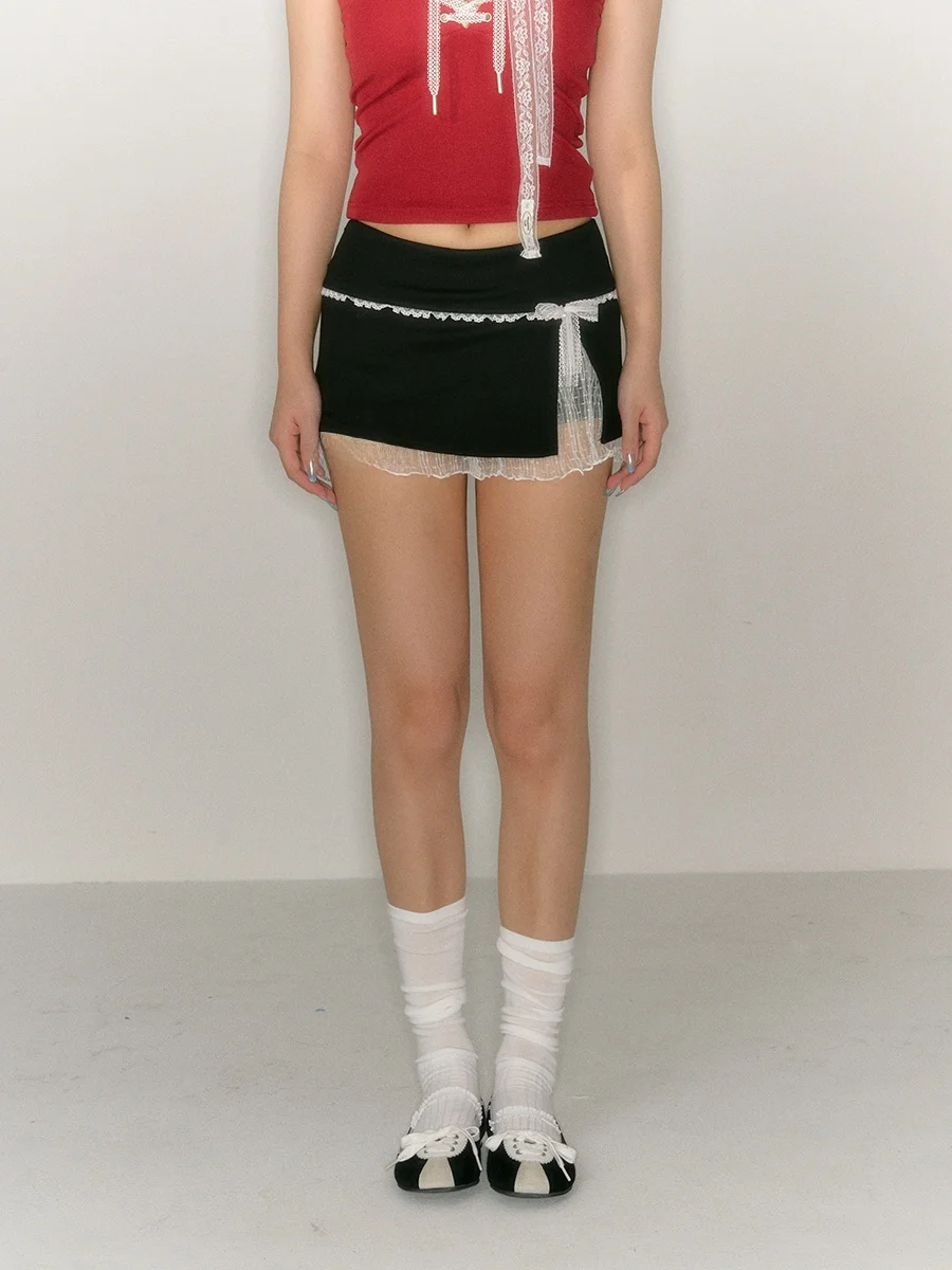 

Женская юбка Wedhub Bla: красивая, стройнящая, А-силуэт, короткая, с низкой талией, из смесового хлопка и полиэстера