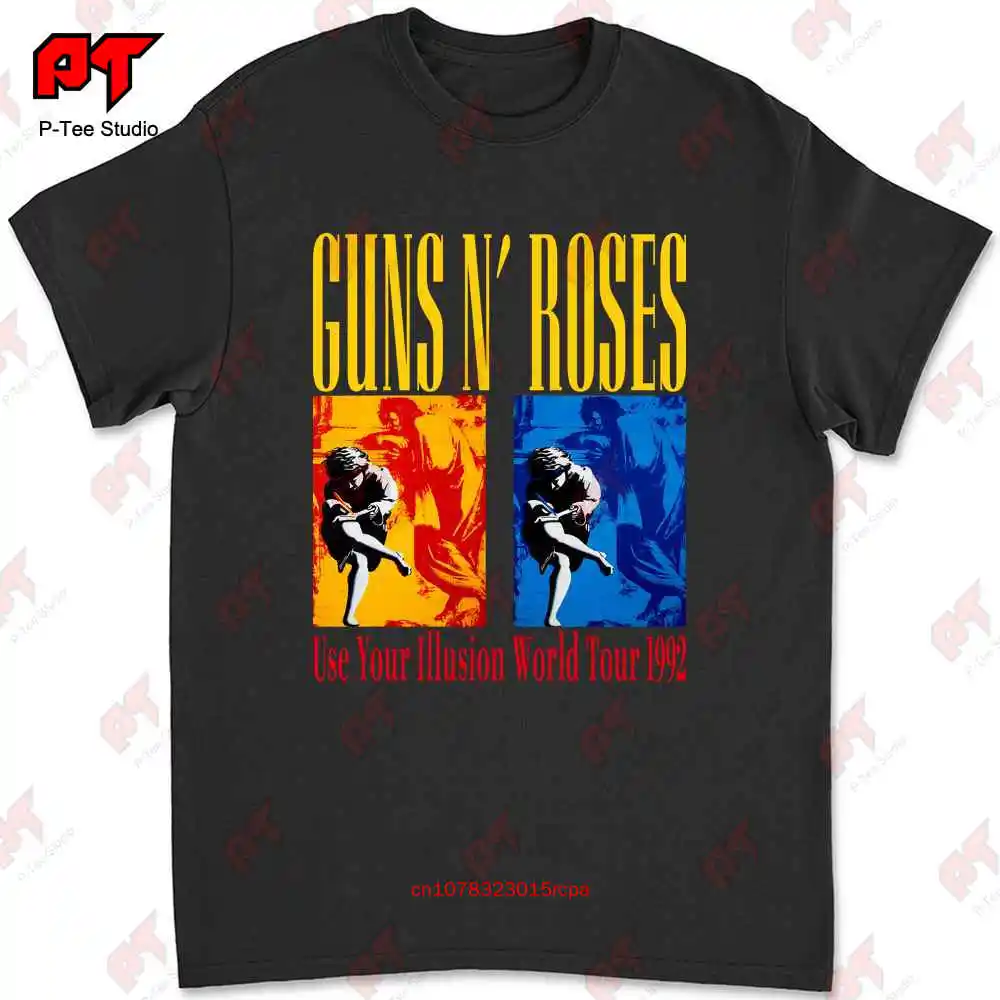 

Guns N Roses Use Your Illusion World Tour 1992 Back S T-shirt Tee 3DQ9