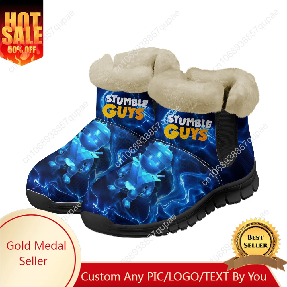 

Stumble Guys Snow Boots Chucky Cartoon Cute Mens Womens Teenager Keep Warm Shoes Casual Snow Shoe Couple Sports Customized Boot