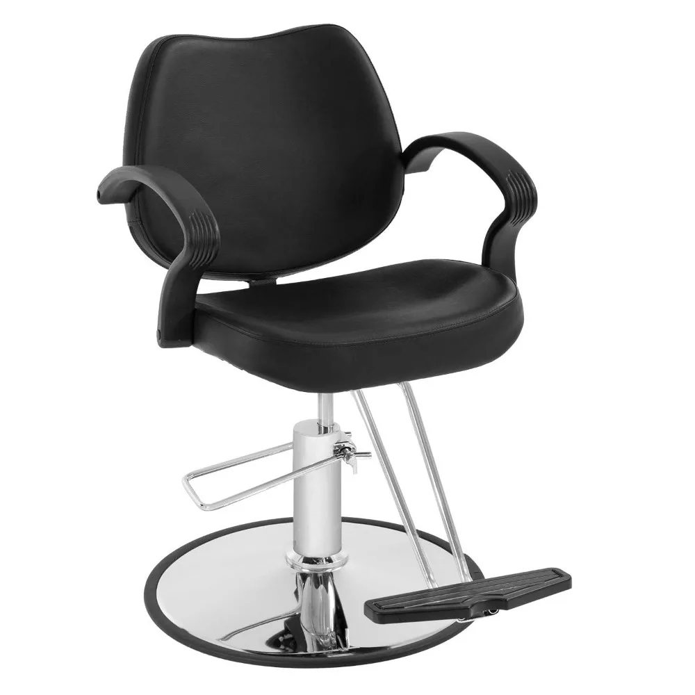 

BestMassage，Barber Chair ，Hydraulic Styling Chair ，PU Leather ，Adjustable Height ，Footrest | Anti-Slip Chrome Base，Heavy