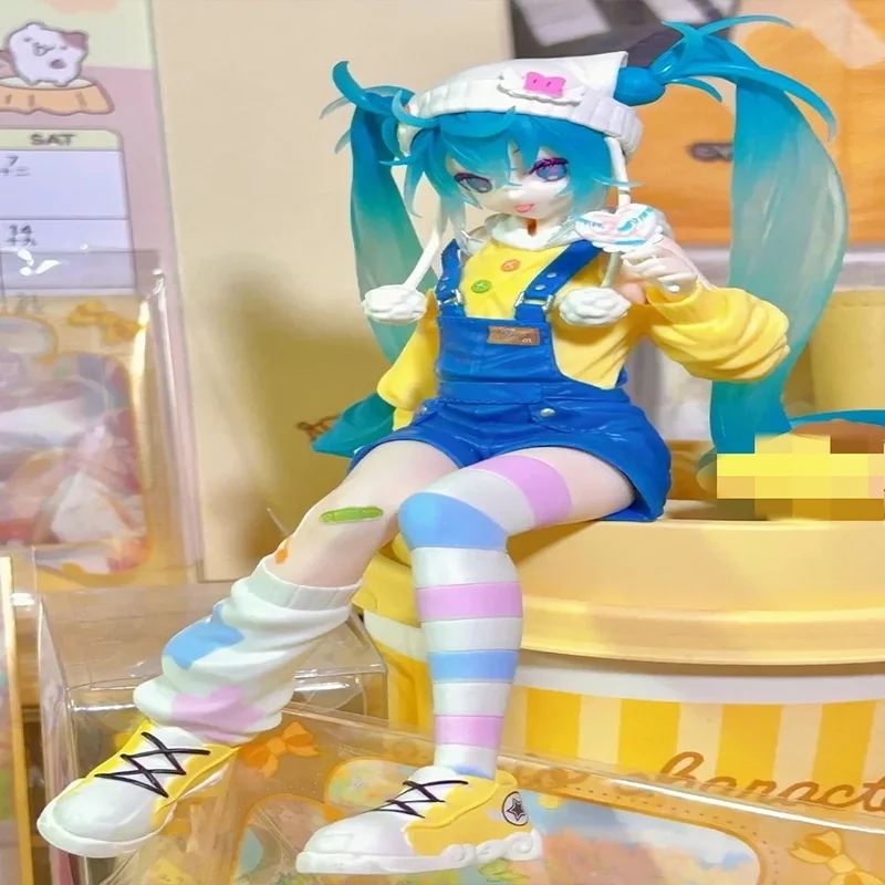 Gorąca wyprzedaż! Na stanie! Figurka Hatsune Miku - Lollipop Ver. - PVC 14CM, figurka anime, model kolekcjonerski.