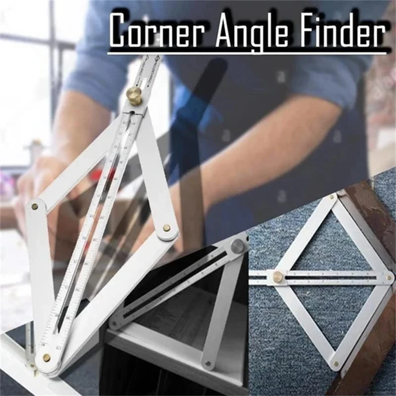 Corner Angle Finder, Multifunction Protractor Angle Finder With Scale, Aluminum Miter Saw Bevel Gauge