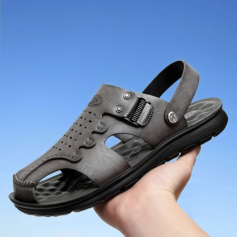 

Men's Sandals Male Shoes Leather Summer Men Shoes Beach Sandals Fashion Outdoor Casual Sneakers Footwear