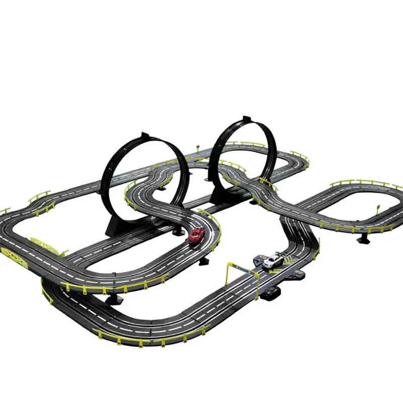 1:43 RC Railway Car Accessories Toy Electric Race Track Vehicle Double Battle Speedway Profissional Slot Car Circuit Racing Gift