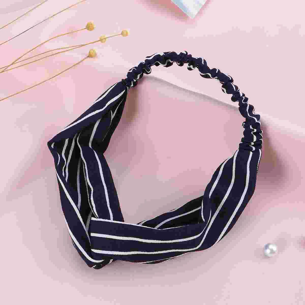 Women Headband Women's Headbands Elastic Hairband Ties for Chiffon Ribbon Bow Cross