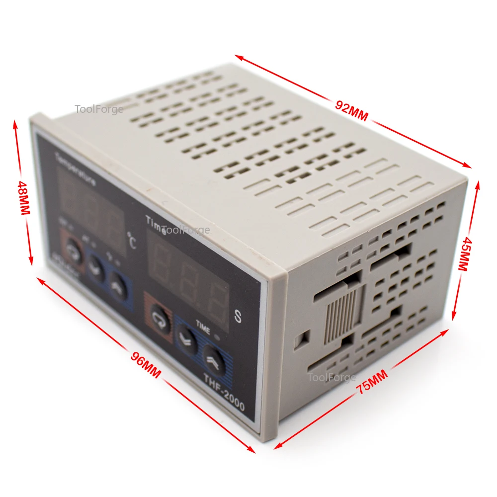 THF-2000 ترموستات كهربائي الوقت ودرجة الحرارة التحكم المتكامل شاشة ديجيتال PID تحكم K نوع التتابع/SSR AC85-265V #3