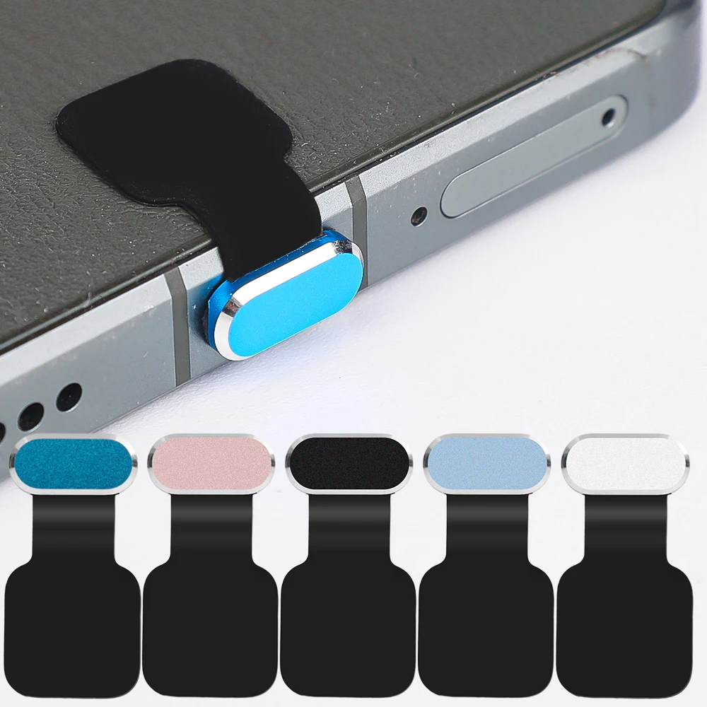 USB Type C Port Anti Lost Dustplugs For iPhone 15 Plus 15 Pro Max Charging Port USB-C Metal Protector Caps For iPhone15