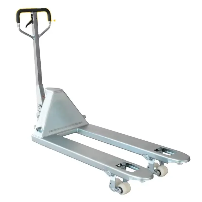 2.5T Manual Pallet Truck Large Capacity Stainless Steel Hydraulic Hand Pallet Jack with Emergency Braking and Vertical Stop
