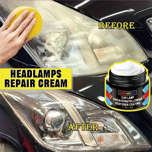Kit de Restauração e Polimento de Faróis Automotivos - Pasta Removedora de Riscos e Limpadora de Oxidação para Montagem de Faróis