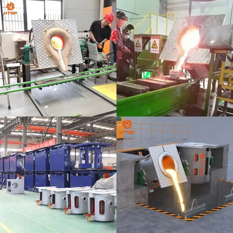 2026 Hot 100kg 250kg 500kg 750kg 1T 2T 5T Steel Tilting Furnace Machine Iron Electric Smelting Metal Melting Induction